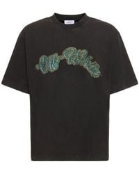 Off-White c/o Virgil Abloh - Green Bacchus Skate Cotton T-shirt - Lyst
