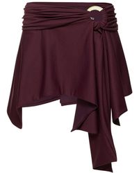 The Attico - Jersey Mini Skirt W/ Ring - Lyst