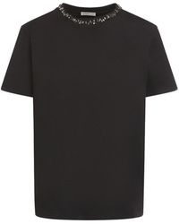 Moncler - T-shirt in jersey di cotone con decorazioni - Lyst