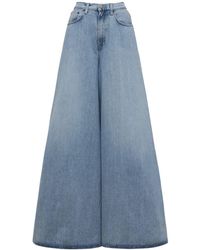 Made In Tomboy Benny Cotton Flared Wide Jeans - Blue