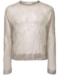 Our Legacy - Hombre Top De Punto De Seda Con Cuello Redondo - Lyst