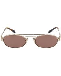 Miu Miu - Round Metal Sunglasses - Lyst