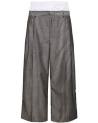 Hed Mayner - Pinstriped Mohair & Wool Pants - Lyst