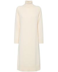 Max Mara Synthetik Robe aus Crepe in Weiß Damen Bekleidung Kleider Kleider für formelle Anlässe und Abendkleider 