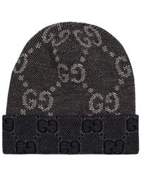 Gucci - Cappello beanie in maglia di lana gg - Lyst