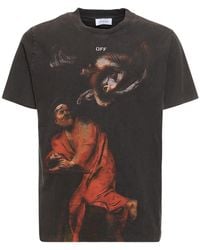 Off-White c/o Virgil Abloh - Saint Matthew Graphic-print Cotton-jersey T-shirt - Lyst