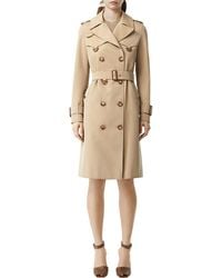Burberry Abrigo Trench De Lona De Algodón - Neutro