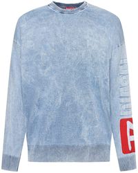DIESEL - Sweat-shirt en coton à col ras-du-cou k-zeros - Lyst