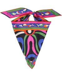 Emilio Pucci - Triangle Printed Silk Twill Scarf - Lyst