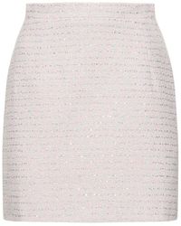 Alessandra Rich - Sequined Tweed Mini Skirt - Lyst