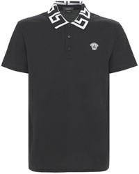 Versace Collection Mens Black Logo Short Sleeve Polo T-Shirt Sz US M IT 50 