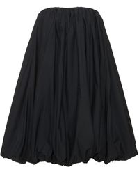 Ulla Johnson Polline Strapless Cotton-poplin Mini Dress in Black | Lyst UK