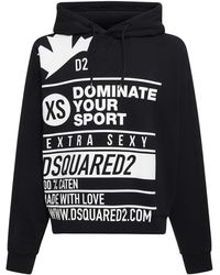 DSquared² - Sweat-shirt en coton imprimé à capuche burbs - Lyst