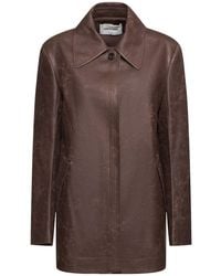 Low Classic - Jacke Aus Kunstleder Mit Knittereffekt - Lyst