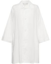 Yohji Yamamoto - Camicia oversize in twill di cotone - Lyst