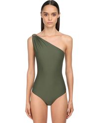 Max Mara Shiny Tech One Piece Swimsuit - Grün
