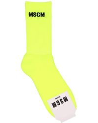 MSGM Socken Mit Logointarsie - Gelb