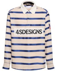 4SDESIGNS - Rugby & Linen L/s Polo - Lyst
