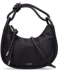 Ganni - Sac porté épaule en tissu technique recyclé knot - Lyst