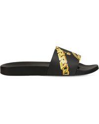 Herren Schuhe Sandalen Versace Gummi Pantoletten mit Medusa-Prägung in Gelb für Herren Pantoletten und Zehentrenner Ledersandalen 