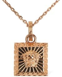 Versace - Medusa Squared Charm Necklace - Lyst