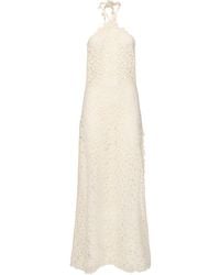 Ermanno Scervino - Cotton Blend Lace Long Dress - Lyst