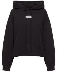 MM6 by Maison Martin Margiela - Logo Unbrushed Cotton Sweatshirt Hoodie - Lyst