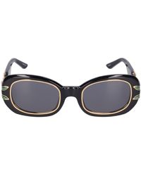 Casablancabrand - Oval Acetate Sunglasses W/laurel Detail - Lyst