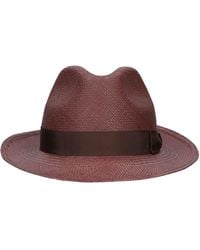 Borsalino - Federico 6Cm Brim Straw Panama Hat - Lyst