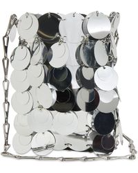 Paco Rabanne Mini Schultertasche Mit Pailletten "sparkle 1969" - Mettallic