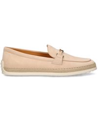 Tod's - T Ring Suede & Rubber Loafers - Lyst