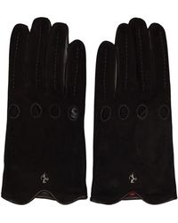 Ferrari - Suede & Napa Driving Gloves - Lyst