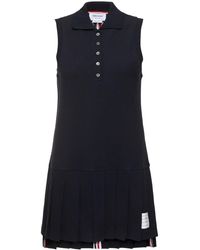 Thom Browne - Sleeveless Pleated Tennis Mini Dress - Lyst