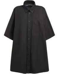 Balenciaga - Hybrid Cotton Poplin Short Sleeve Shirt - Lyst