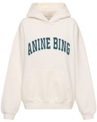 Anine Bing - Felpa harvey in cotone con logo - Lyst