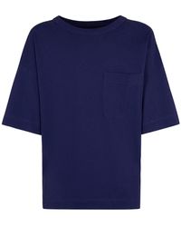 Lemaire - T-shirt boxy fit in cotone e lino - Lyst
