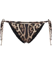 Dolce & Gabbana - Braguitas de bikini de jersey estampadas - Lyst