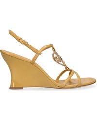 Tory Burch - 95Mm Capri Miller Leather Wedge Sandals - Lyst