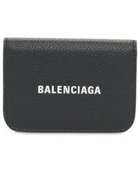 Balenciaga - Logo Leather Card Holder - Lyst
