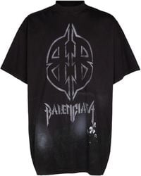 Balenciaga - T-shirt en coton vintage metal bb - Lyst
