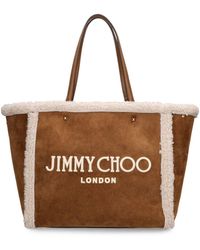 Jimmy Choo - Avenue Shearling Tote Bag - Lyst