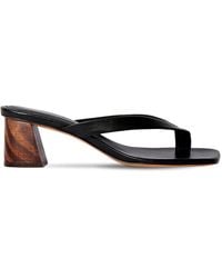 Mari Giudicelli 60mm Leather Sandals - Black