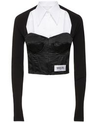 Dolce & Gabbana - Top corsetto in jersey - Lyst
