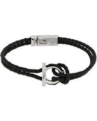 Ferragamo - 19cm Gancio Braided Leather Bracelet - Lyst