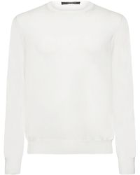 Tagliatore - Silk & Cotton Crewneck Sweater - Lyst
