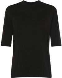 Moncler - Embossed Logo Cotton Jersey T-Shirt - Lyst