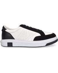 Armani Exchange - Leather Low Top Sneakers - Lyst