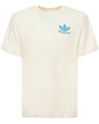 adidas Originals T-shirt Aus Bio-baumwolle Mit Druck - Weiß
