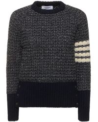 Thom Browne - Wool & Mohair Knit Crew Neck Sweater - Lyst