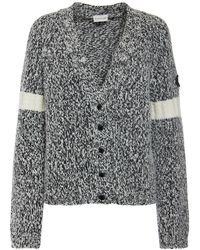 Moncler - Cardigan in misto lana tricot - Lyst